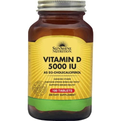 Sunshine Nutrition Vitamin D3 5000 IU 100 Vegetable Capsules Sunshine Nutrition Vitamin D3 5000 IU 100 Vegetable Capsules