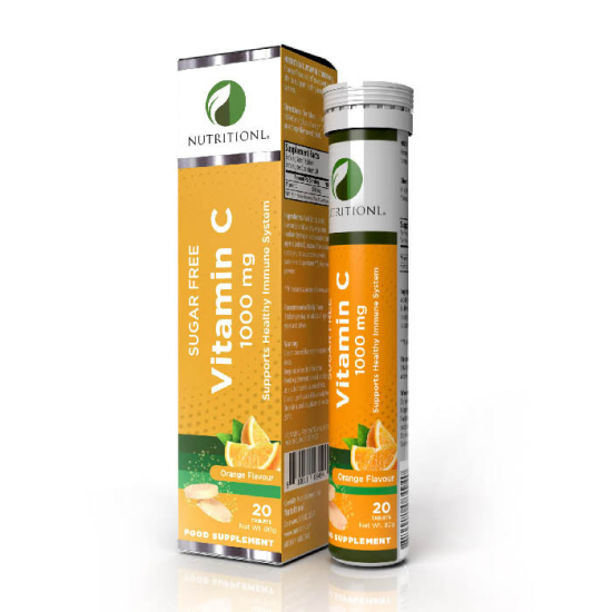 Nutritionl Vitamin C 1000 mg Orange Flavour Effervescent 20 Tablets