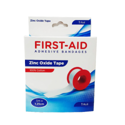 First Aid Zinc Oxide Tape 5M X 1.25Cm 1 Roll : 08616 First Aid Zinc Oxide Tape 5M X 1.25Cm 1 Roll : 08616