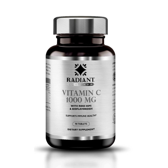 Radiant Platinum Vitamin C 1000mg Rosehips 90 Tablets