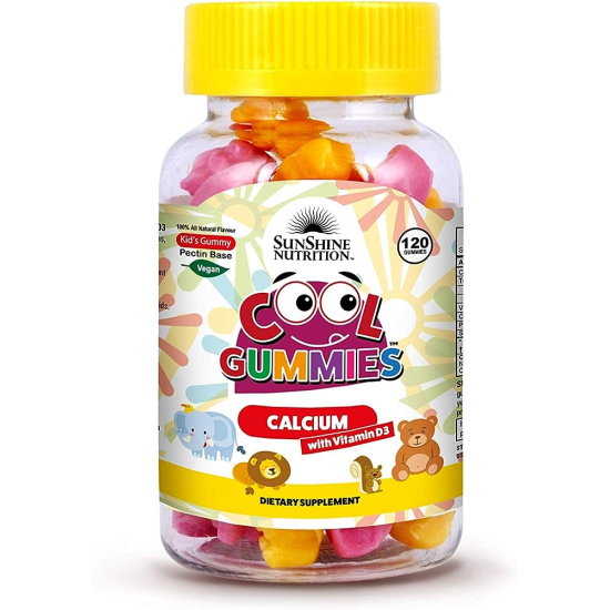 Sunshine Nutrition Cool Gummies Calcium With D3 60 Tablets