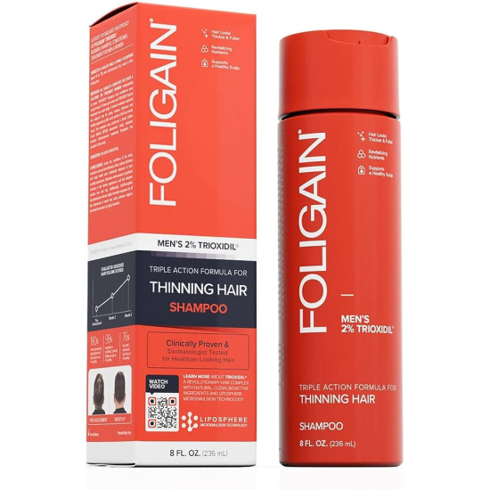 Foligain Stimulating Shampoo For Thining Hair Men 236 ml