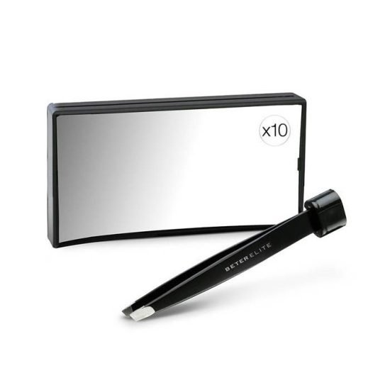 Beter Elite Rectangular Mirror Xlo With Tweezers