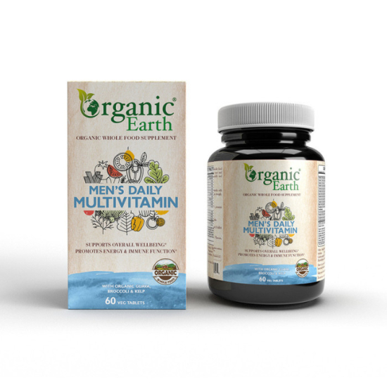 Organic Earth Men’s Daily Multivitamin 60 Tablets
