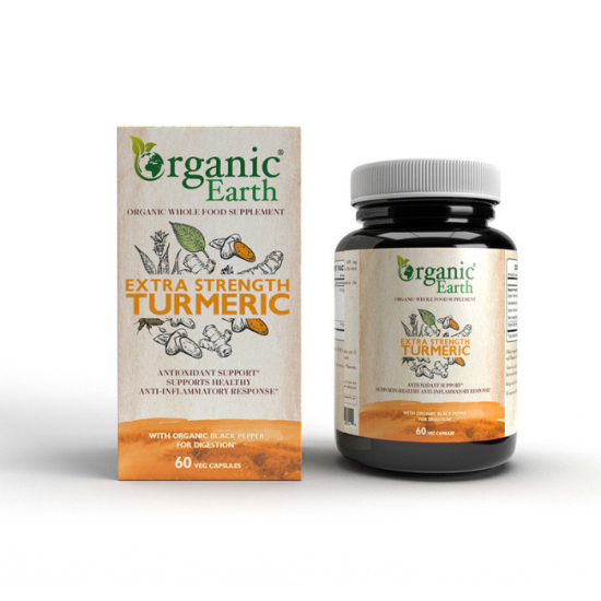 Organic Earth Extra Strength Turmeric 60 Capsules