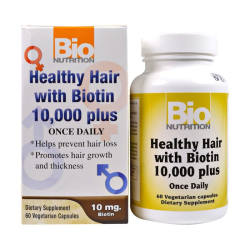 Bio Nutrition Healthy Hair With Biotin 10000 Plus 60's Bio Nutrition Healthy Hair With Biotin 10000 Plus 60's