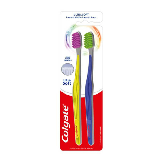 Colgate Ultra Soft Toothbrush Compact Head x2