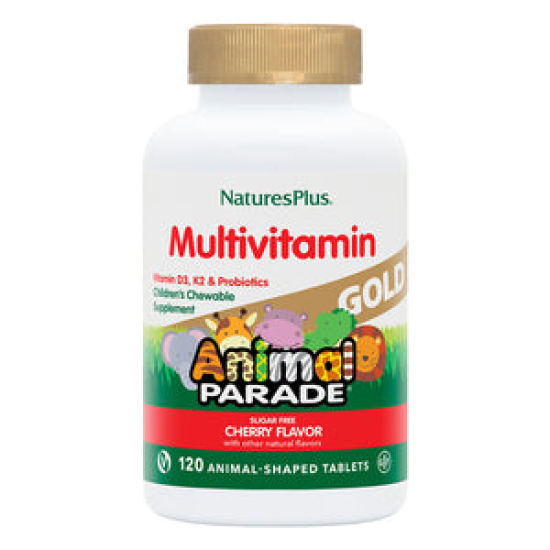 Natures Plus Animal Parade Gold Multi 120 Chewables Cherry