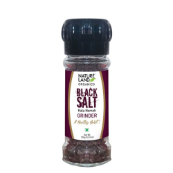 Natureland Black Salt Crystals With Grinder 100g, Pack Of 6  Natureland Black Salt Crystals With Grinder 100g, Pack Of 6