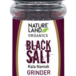  Natureland Black Salt Crystals With Grinder 100g, Pack Of 6