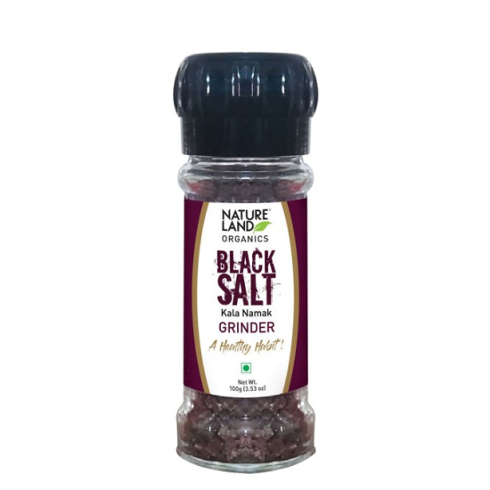  Natureland Black Salt Crystals With Grinder 100g