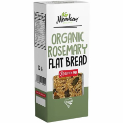 Meadows Organic Rosemary Flat Bread 140g, Pack Of 6 Meadows Organic Rosemary Flat Bread 140g, Pack Of 6