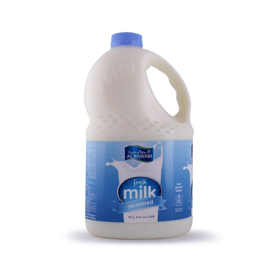 Al Rawabi Milk Skimmed Low Fat 2Liters