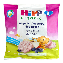 Hipp Little Nibbles Apple and Blueberry Rice Cakes, Pack Of 7x30g Hipp Little Nibbles Apple and Blueberry Rice Cakes, Pack Of 7x30g