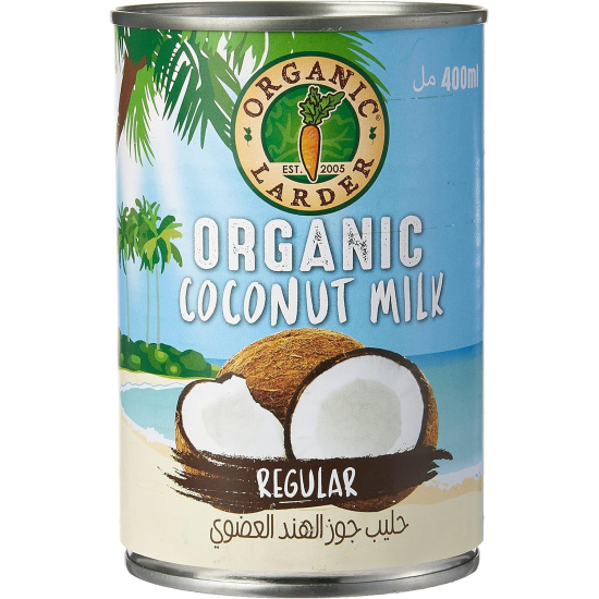 Organic Larder Regular Coconut Milk, Pack Of 12x400ml