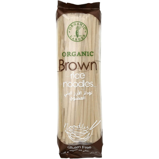Organic Larder Brown Rice Noodles, Pack Of 12x220g