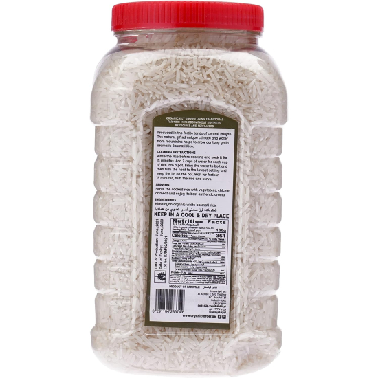 Organic Larder Basmati Rice White, Pack Of 12x1kg