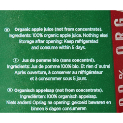 Organic Source 100% Apple Juice, Pack Of 6x1Ltr Organic Source 100% Apple Juice, Pack Of 6x1Ltr