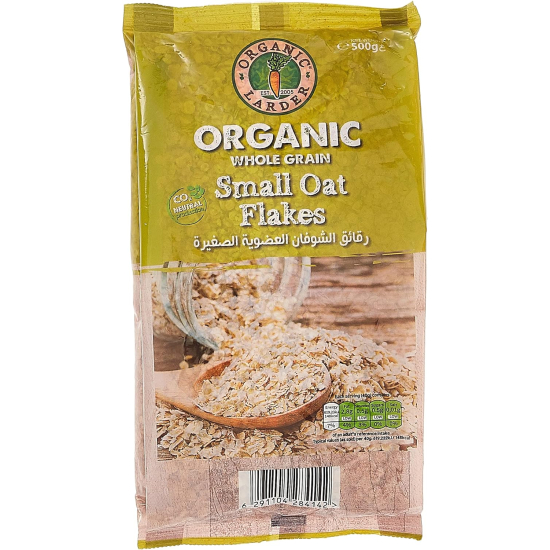 Organic Larder Whole Grain Small Oat Flakes Pack Of 8x500g