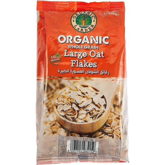 Organic Larder Oat Flakes Large, Pack Of 8x 500g