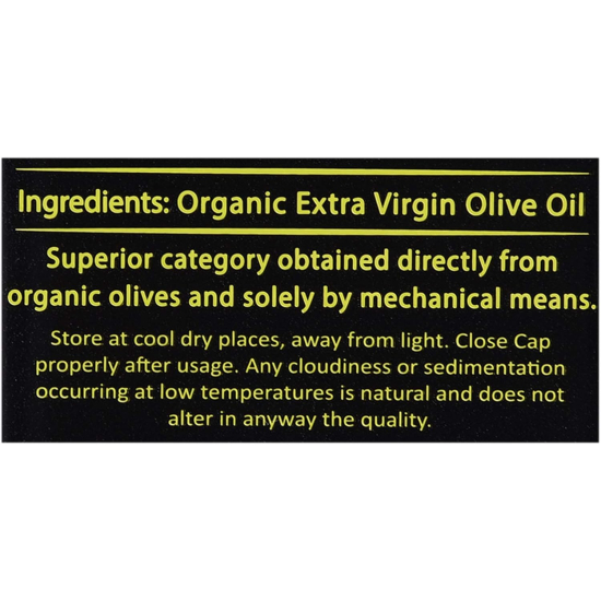 Organic Larder Organic Tunisian Extra Virgin Olive Oil, Pack Of 6x750ml