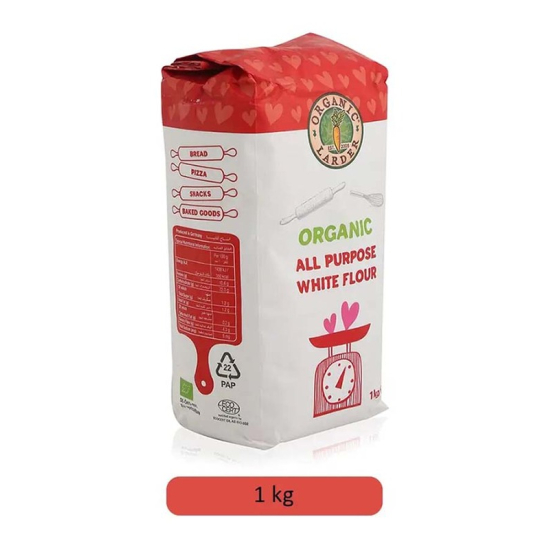 Organic Larder Flour All Purpose White Pack Of 10x1Kg