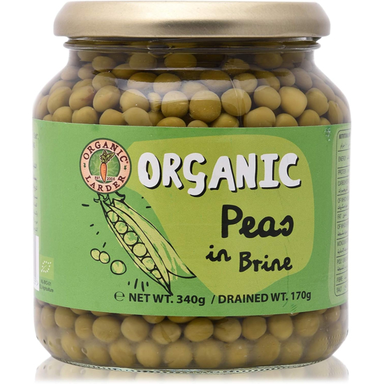 Organic Larder Peas in Brine, Pack Of 12x350g
