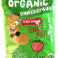 Organic Snackeroos Tomato Puffs, Pack Of 48x15g