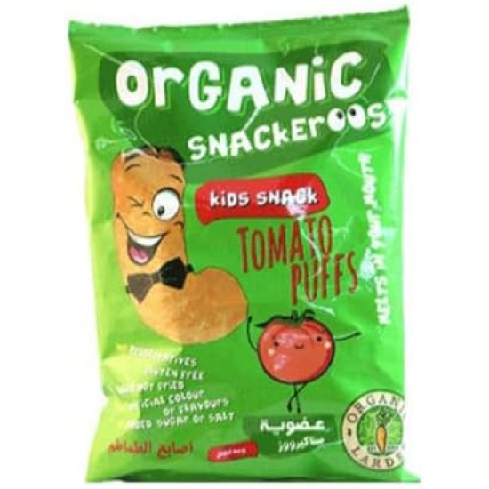 Organic Snackeroos Tomato Puffs, Pack Of 48x15g
