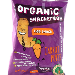 Organic Larder Snackeroos Carrot Puffs, Pack Of 48x15g