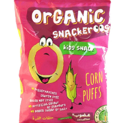 Organic Larder Snackeroos Corn Puffs, Pack Of 48x12g