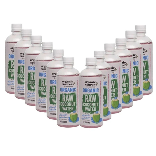 Sun Blast Organic Raw Coconut Water Pack Of 12x500ml