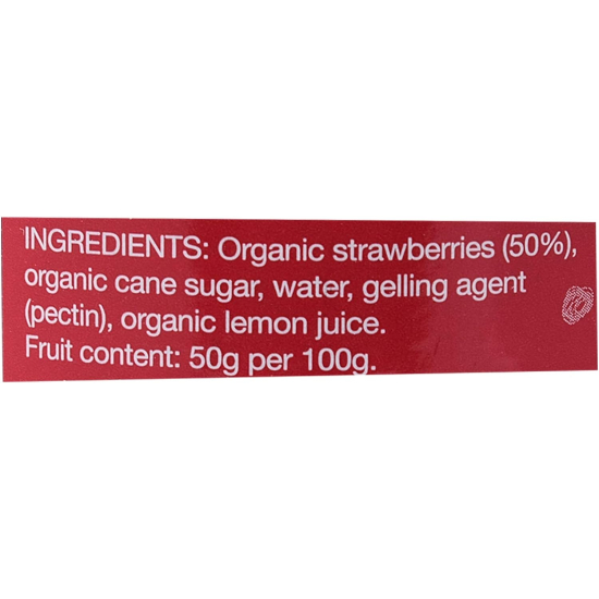 Organic Larder Strawberry Fruit Spread, Pack Of 6x265g