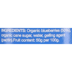 Organic Larder Blueberry Fruit Spread, Pack Of 12x265g Organic Larder Blueberry Fruit Spread, Pack Of 12x265g