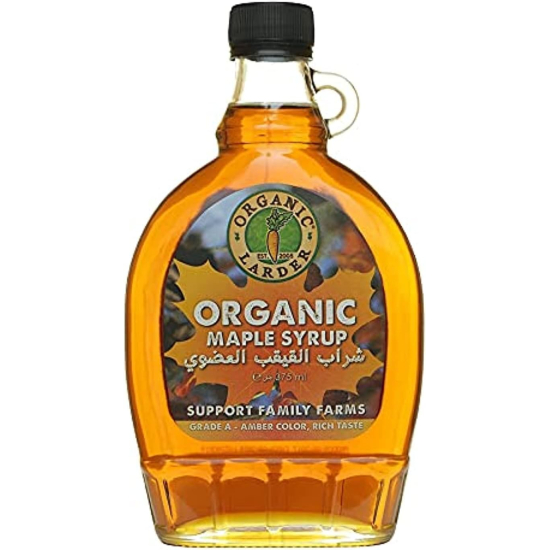 Organic Larder Maple Grade A Amber Syrup, Pack Of 12x375ml