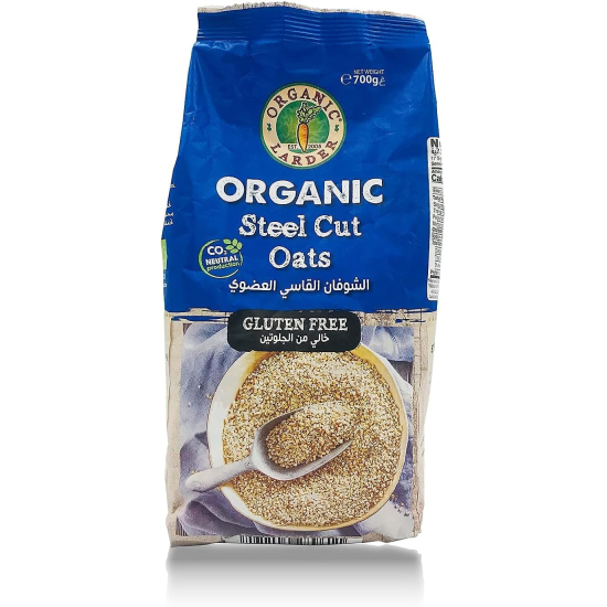 Organic Larder Organic Steel Cut Oats, Pack Of 9x700g