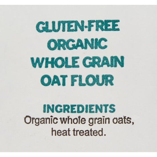 Organic Larder Gluten Free Whole Grain Oat Flour, Pack Of 9x500g