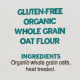 Organic Larder Gluten Free Whole Grain Oat Flour, Pack Of 9x500g