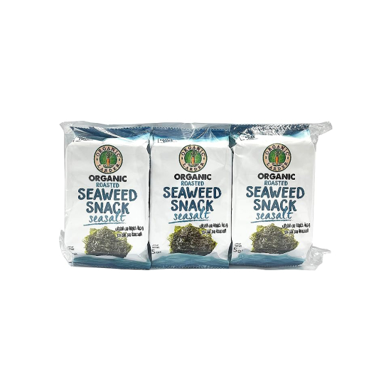 Organic Larder Original Seaweed Snack Salt Pack Of 6x5g