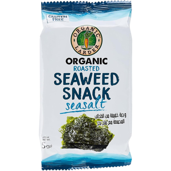 Organic Larder Original Seaweed Snack Salt Pack Of 6x5g