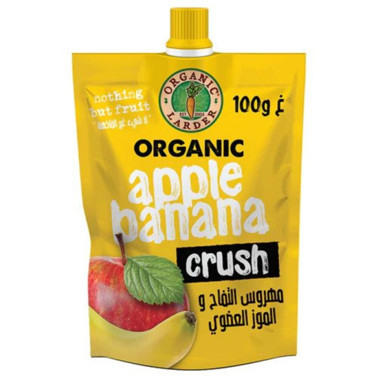 Organic Larder Apple Banana Crush, Pack Of 10x100g