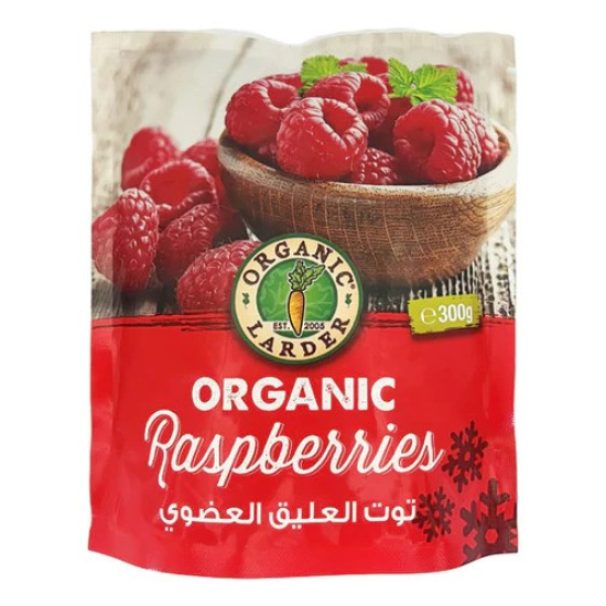 Organic Larder Frozen Raspberries, Pack Of 30x300g