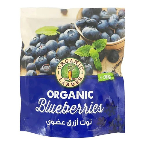 Organic Larder Frozen Blueberries, Pack Of 30x300g