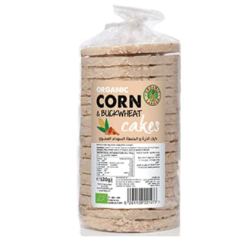 Organic Larder Corn & Buckwheat Cakes, Pack Of 12x120g