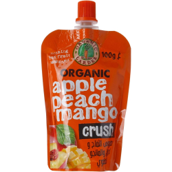 Organic Larder Apple Peach Mango Crush, Pack Of 10x100g  Organic Larder Apple Peach Mango Crush, Pack Of 10x100g
