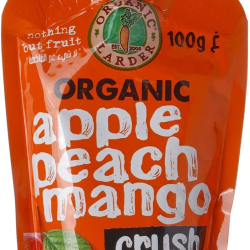 Organic Larder Apple Peach Mango Crush, Pack Of 10x100g  Organic Larder Apple Peach Mango Crush, Pack Of 10x100g