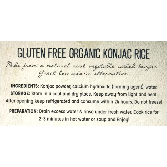 Organic Larder Konjac Rice, Pack Of 24x200g