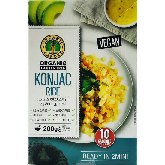 Organic Larder Konjac Rice, Pack Of 24x200g