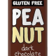 Organic Larder Peanut Dark Choco Bar, Pack Of 12x53g