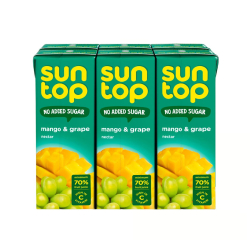 Suntop Mango & Grape Nectar No Added Sugar 3x6x180 ml Suntop Mango & Grape Nectar No Added Sugar 3x6x180 ml